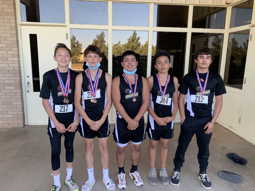 Junior High Cross Country Boys  Pictured (L to R): Micah Zapata, Zephaniah Silvas, Christian Enriquez, Eric Rivas, Andres Bejarano Not Pictured: Deven Ponce, Matthew Rodriguez